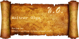 Waltner Olga névjegykártya
