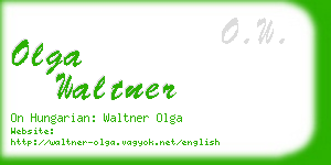 olga waltner business card